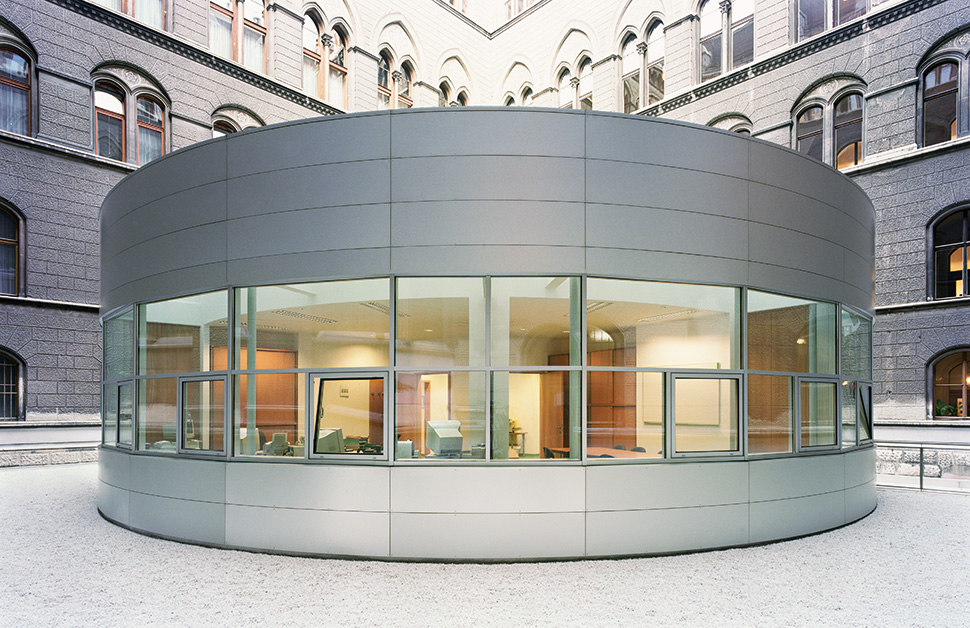 Zubau eines Büropavillons im Wiener Rathaus